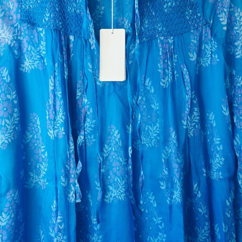 NWT Johnny Was Blaire Midi Dress embellished silk summer vacation - Picture 6 of 9